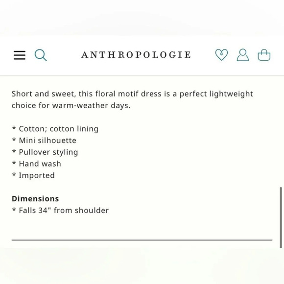 BLUE TASSEL by ANTHROPOLOGIE Floral‎ Tunic Mini Dress in Blue - Picture 9 of 9